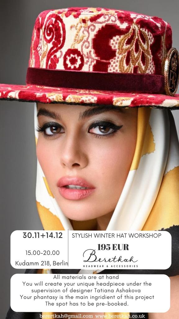 Hatmaking workshop 30.11 and 14.12