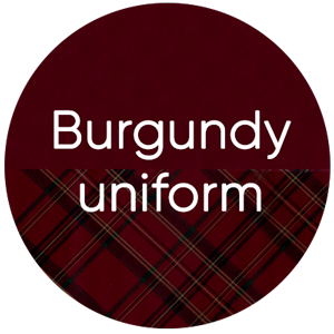 burgundy school uniform
