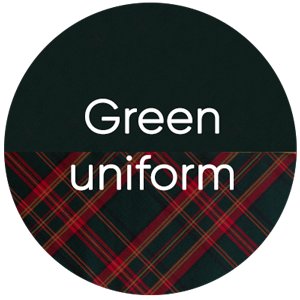 green school uniform