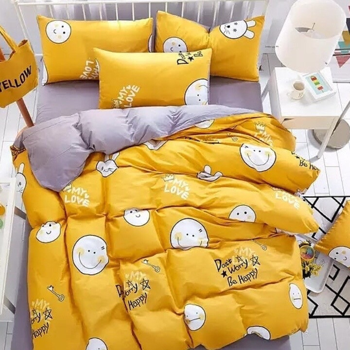 Постельное белье бязь смайл желтого цвета