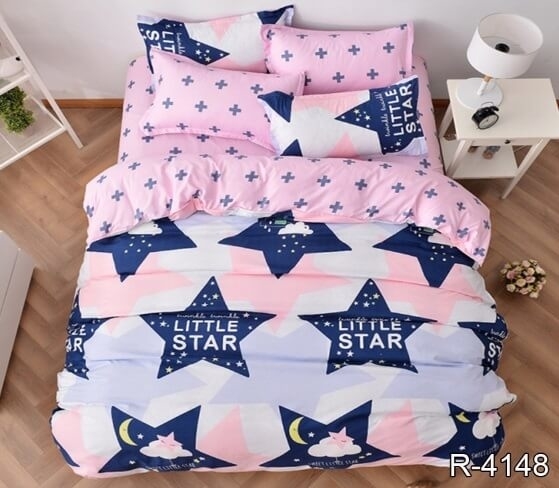 Детское постельное белье со звездами ранфорс Tag Tekstil R4148 "Little Star"