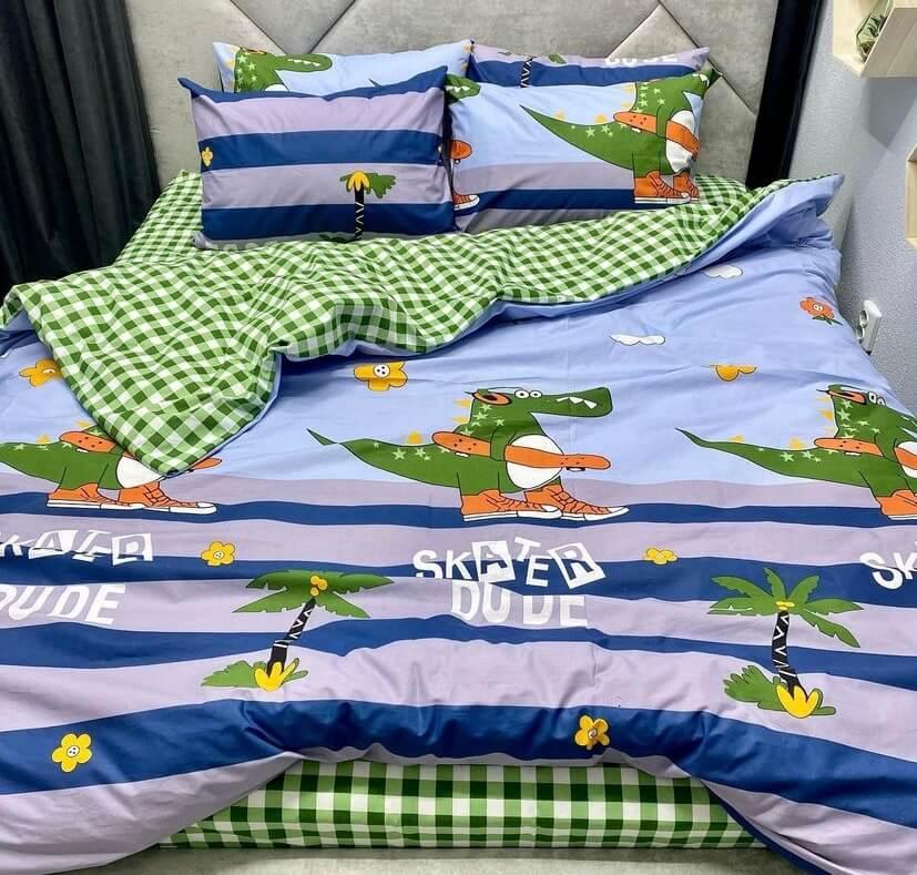 постільна білизна динозавр скейтер