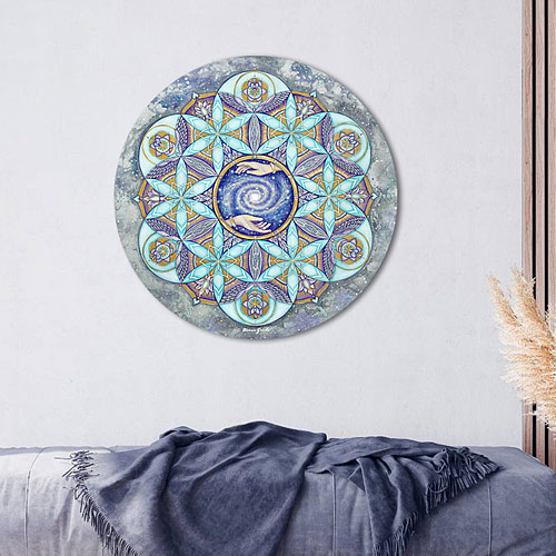 "ДАРУЮЩАЯ ВСЕЛЕННАЯ" круглый холст