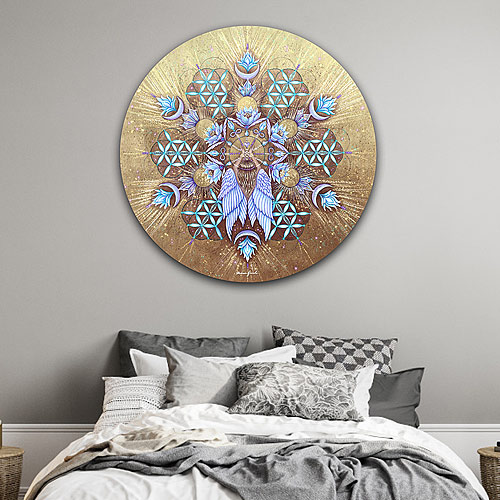 "МАНДАЛА "ПОДАРОК" круглый холст