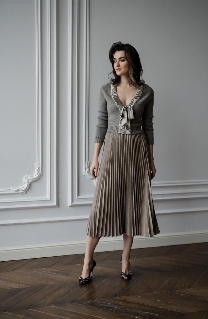 Кофта из шерсти альпака с шелком