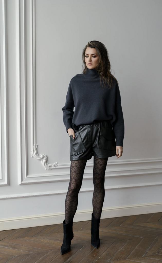 Арт шорты из кожи