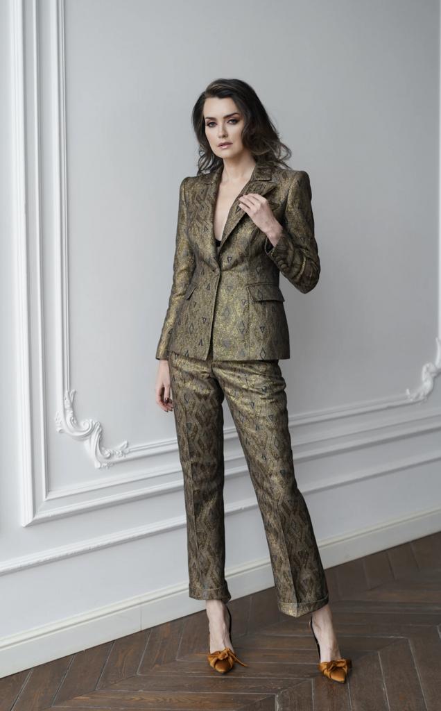 Арт 111044 брюки золотые