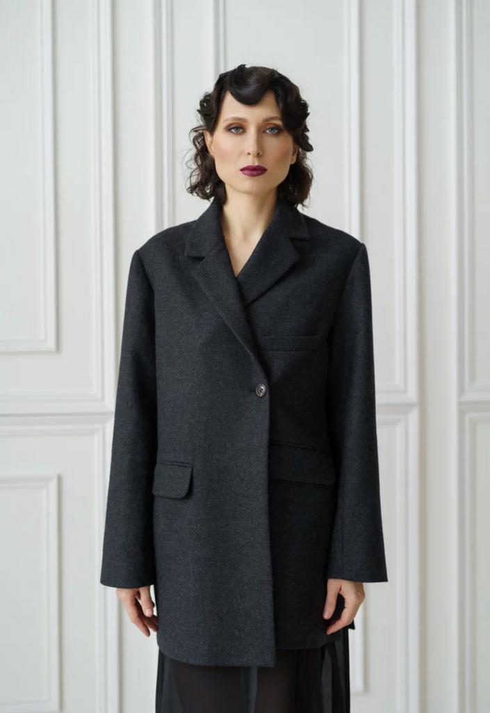 арт 210002 полупальто графитовый кашемир