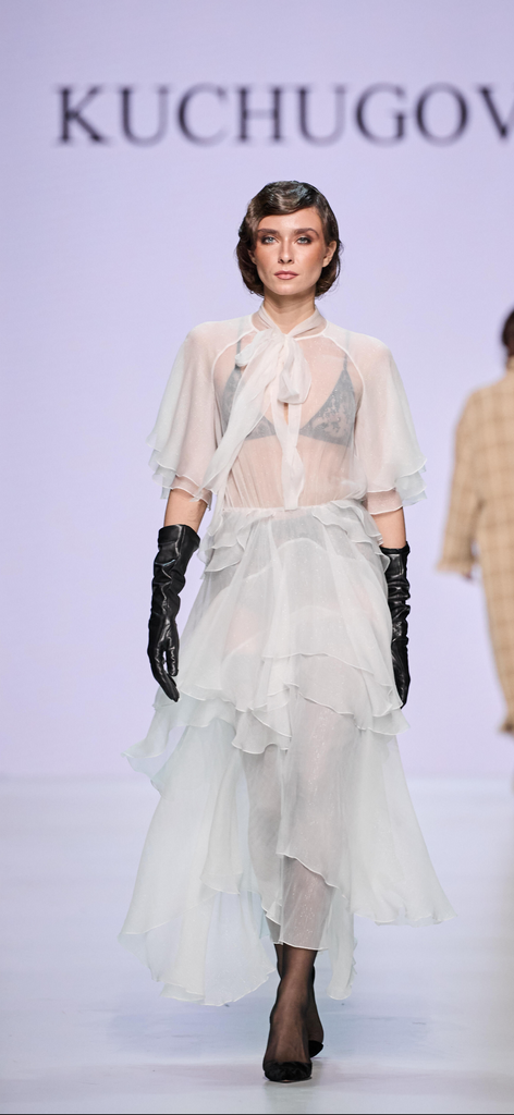 арт 111061 платье шифон белый