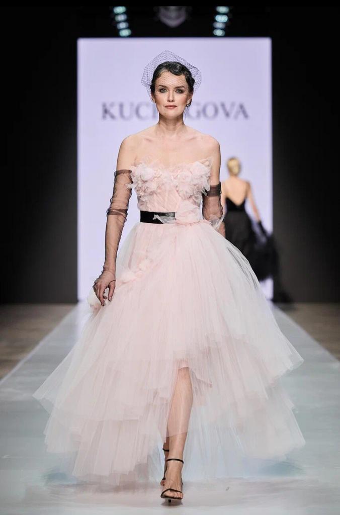 арт 111063 платье розовое фатин