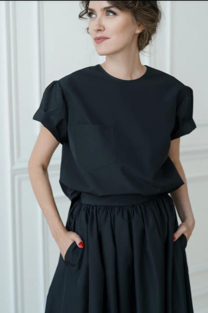 топ из шелка