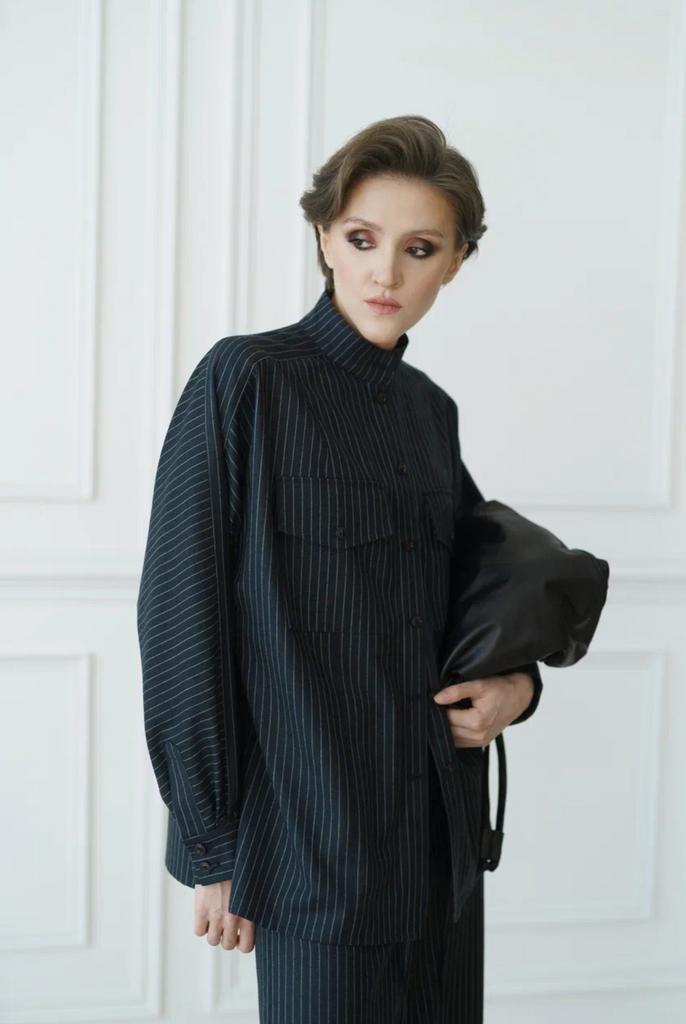 Рубашка из кашемира в полоску