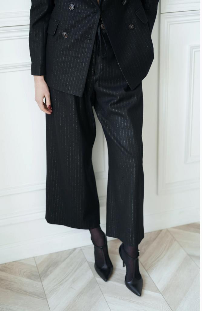 Брюки кюлоты в полоску