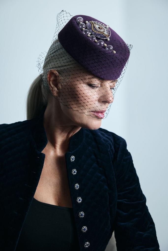 Watchful EYE Violet Couture Headpiece