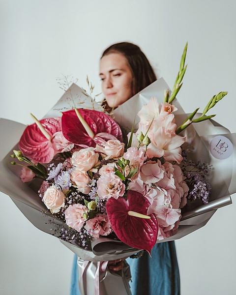 Нежный букет в розовых тонах