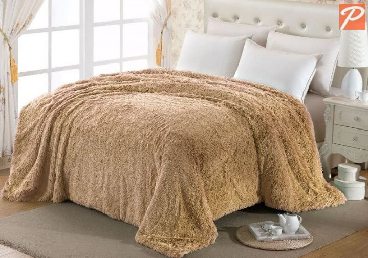 травка плед-покрывало цвета какао, кофе с молоком