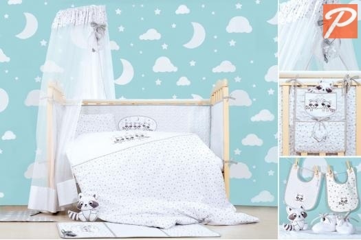 набор в детскую кроватку постельное белье в детскую кроватку Idea Кроха Енот фото 1