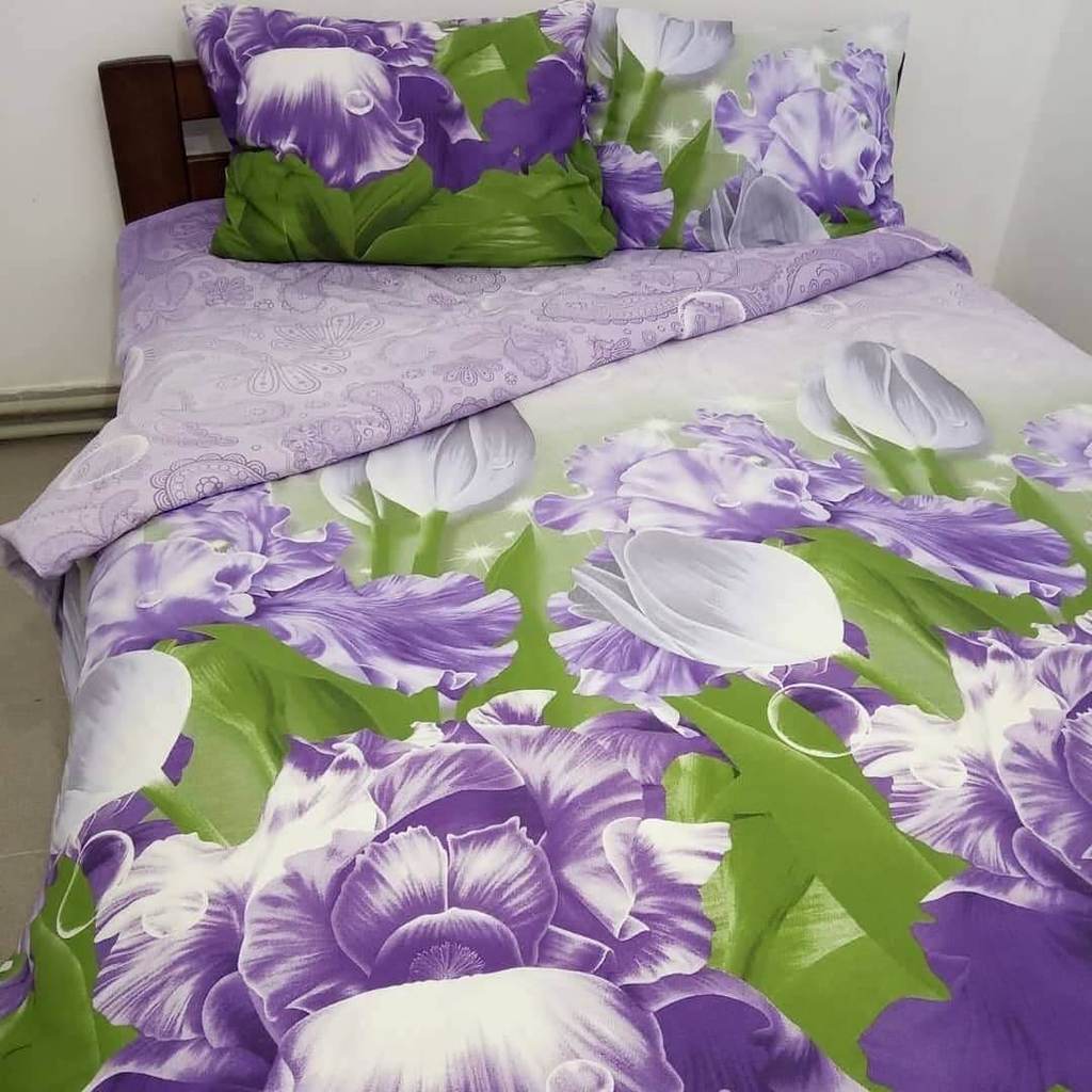 постельное белье с цветами петушки