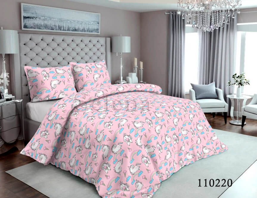 постельное белье единорог на радуге
