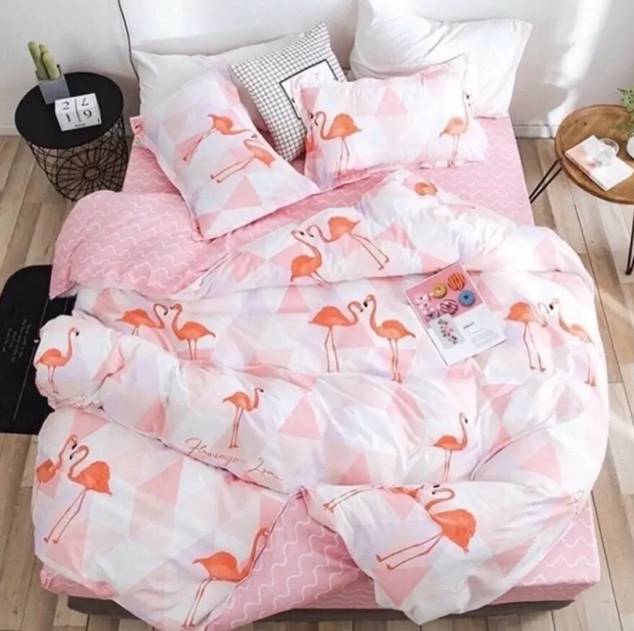 постельное белье с фламинго 100446
