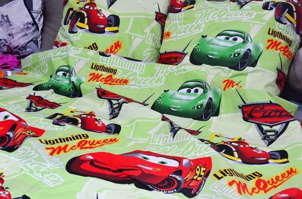 постельное белье тачки зеленого цвета фото 1