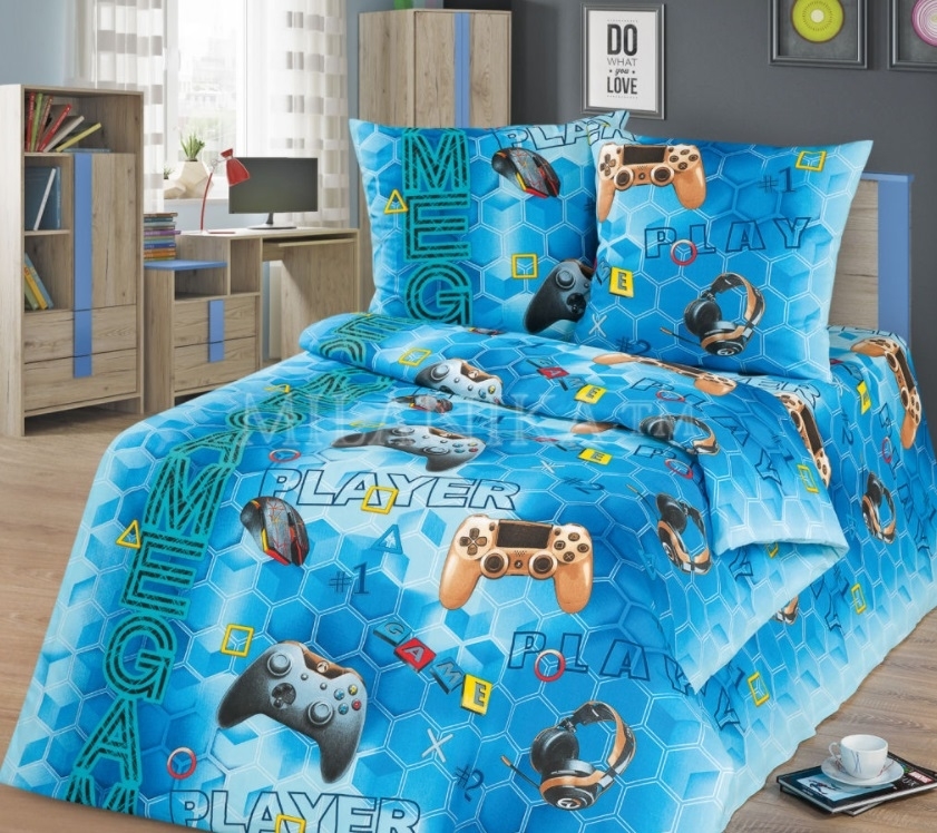 детское постельное белье с компьютерной игрой джостик