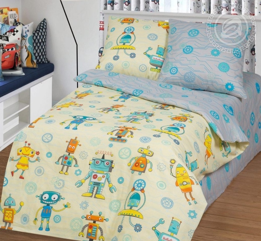 детское постельное белье с роботами