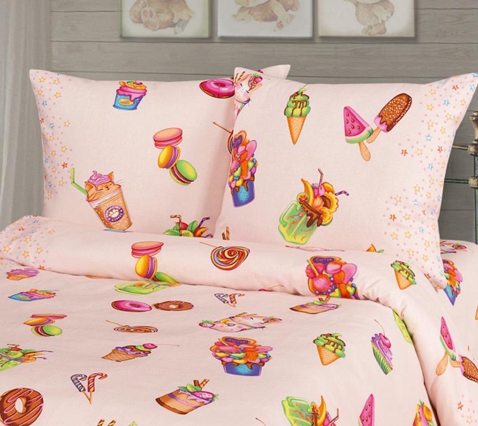 детское постельное белье с мороженым, пончиками и сладостями фото 1