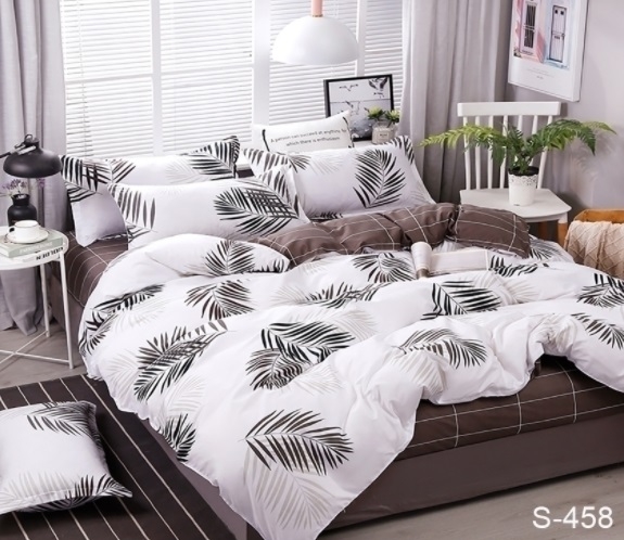 постельное белье сатин с пальмой S 458