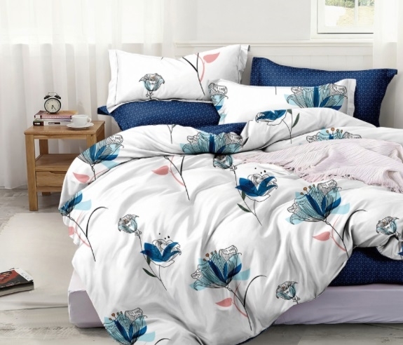 постельное белье сатин с цветами s 457