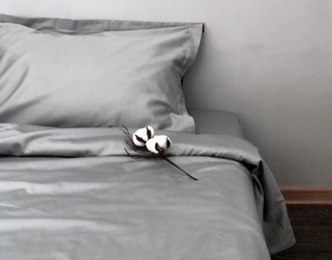 однотонное постельное белье light grey фото 1