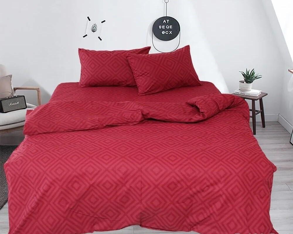 постільна білизна ромби на червоному