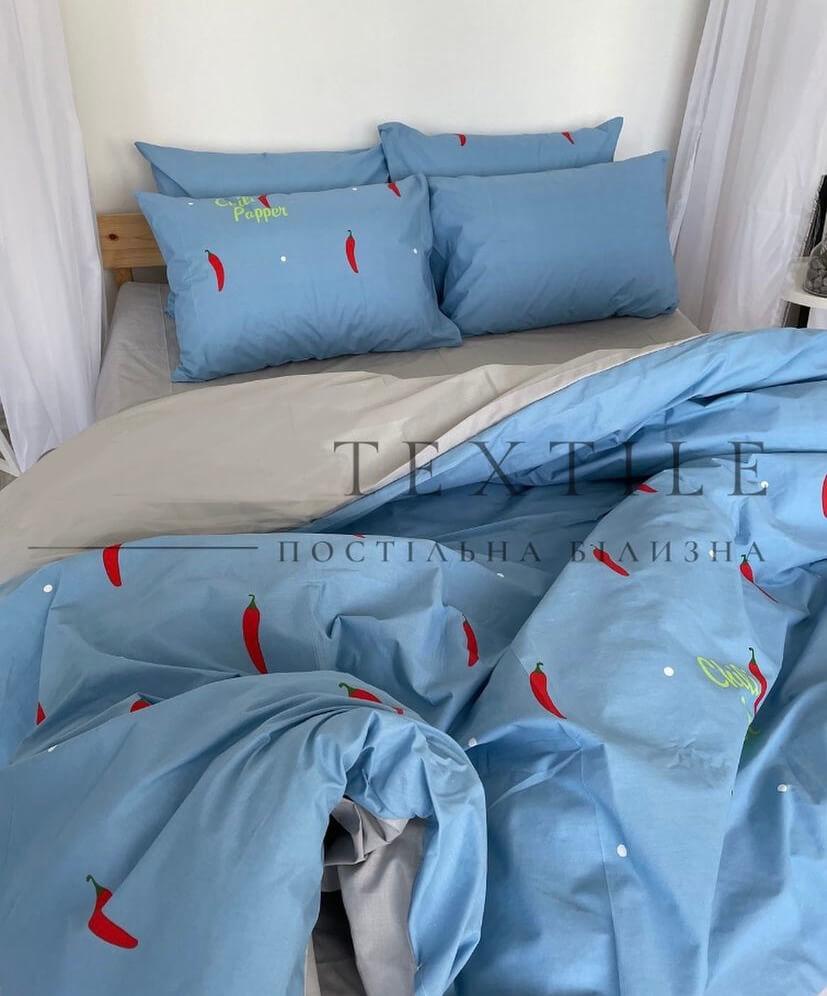 постільна білизна гострий перець на блакитному
