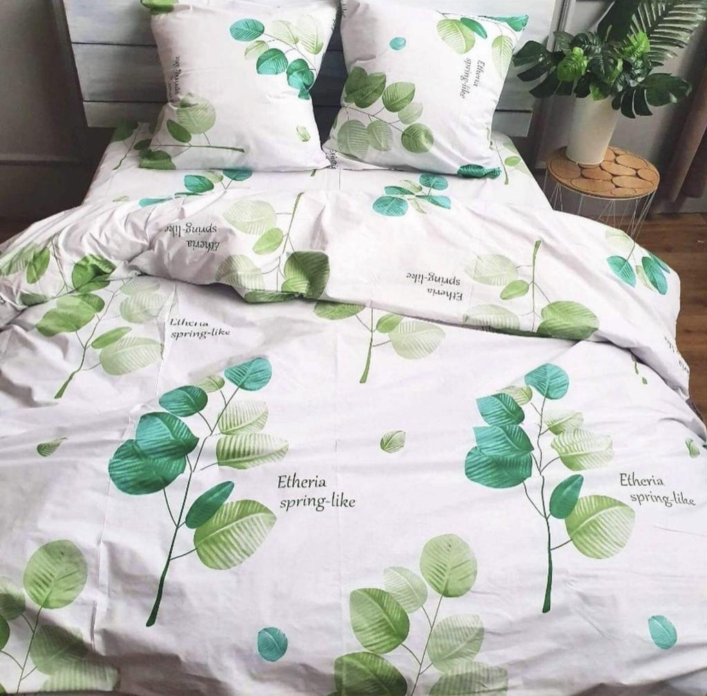Постільна білизна бязь салатові листочки