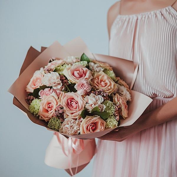 Нежно бежевый букет