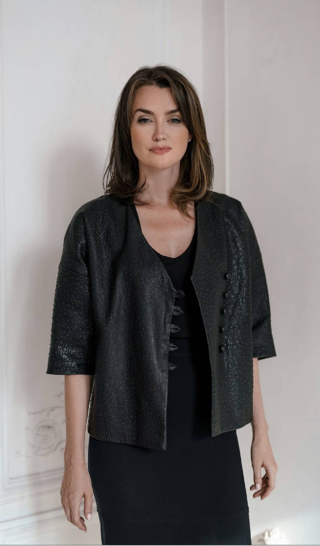 Кожаная куртка oversize