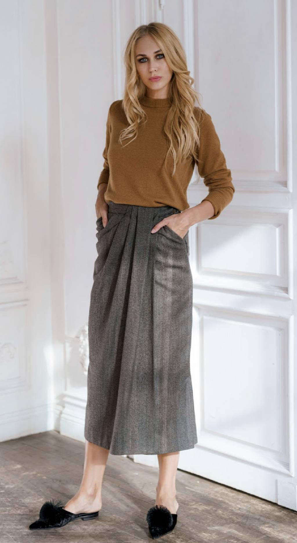 Юбка с драпировкой на запах