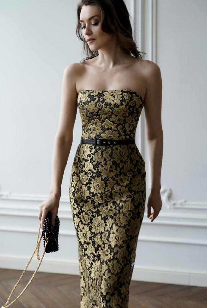 Арт 110057 корсет золотое кружево