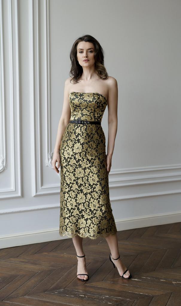 Арт 110057 юбка из золотого кружева