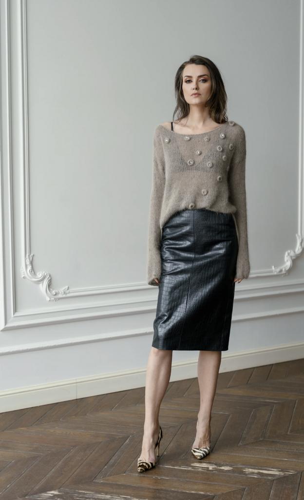 Арт джемпер из кид мохера