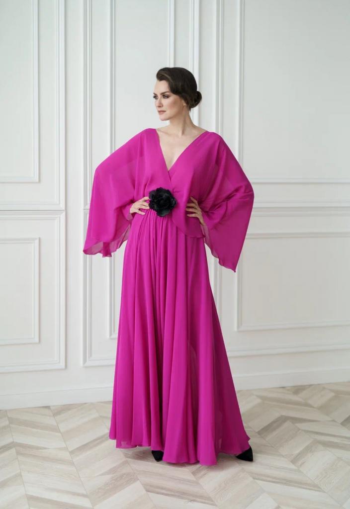 арт 111011 платье фуксия