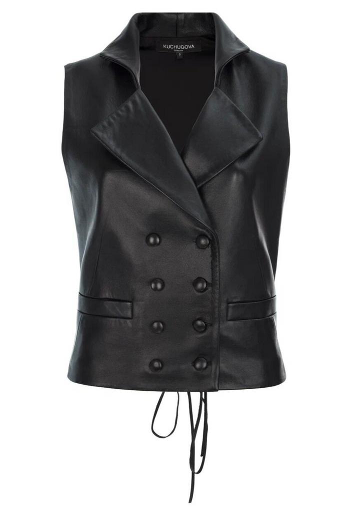 кожаный жилет