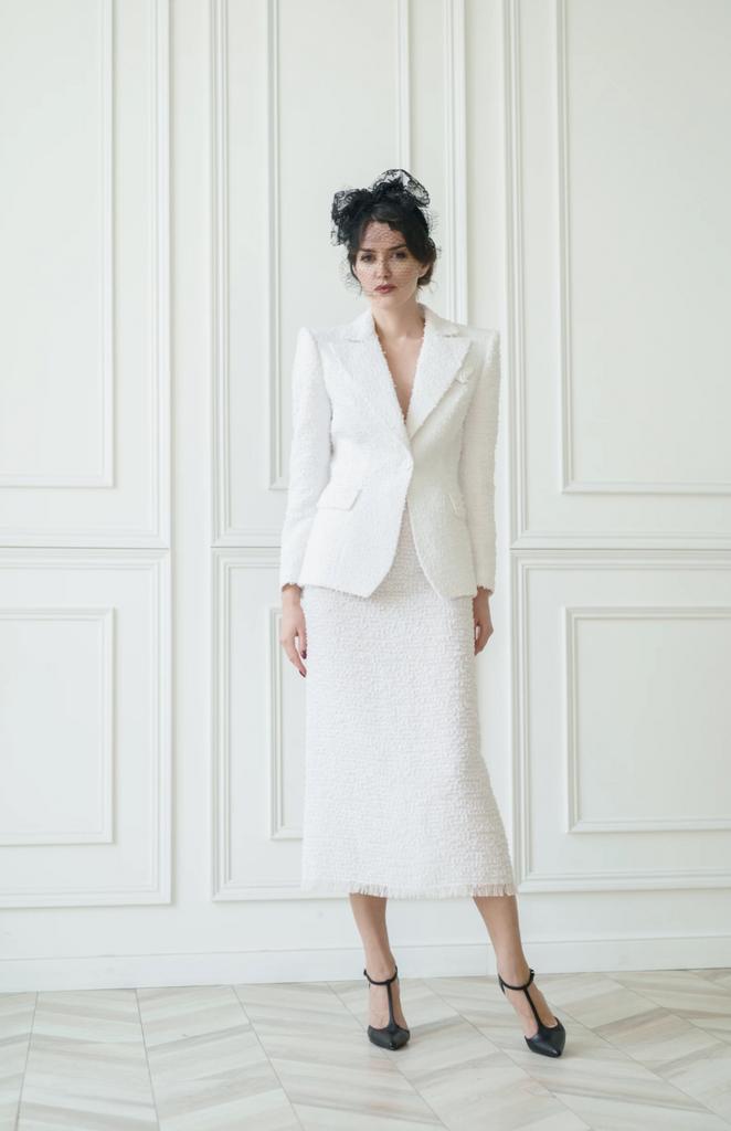 Юбка букле белая