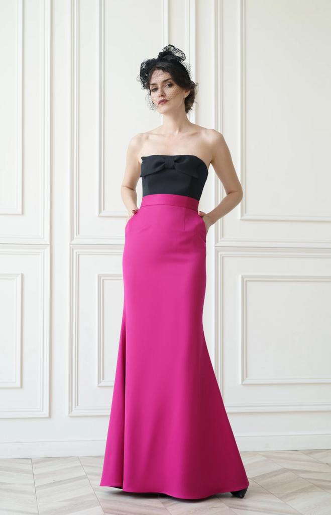 Юбка фуксия длинная