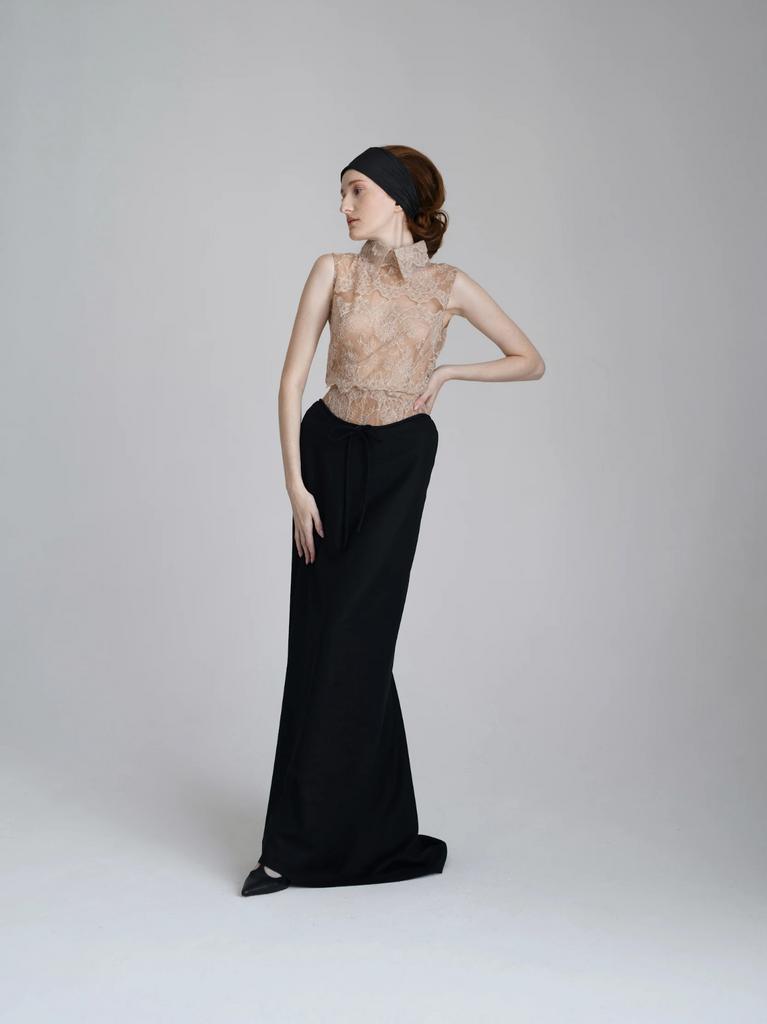 костюм блуза из кружева и юбка